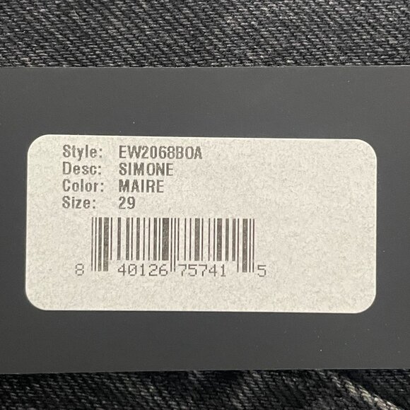 Edwin Jeans Womens 29 Washed Black Simone-Maire Straight USA Button Fly - Picture 8 of 12